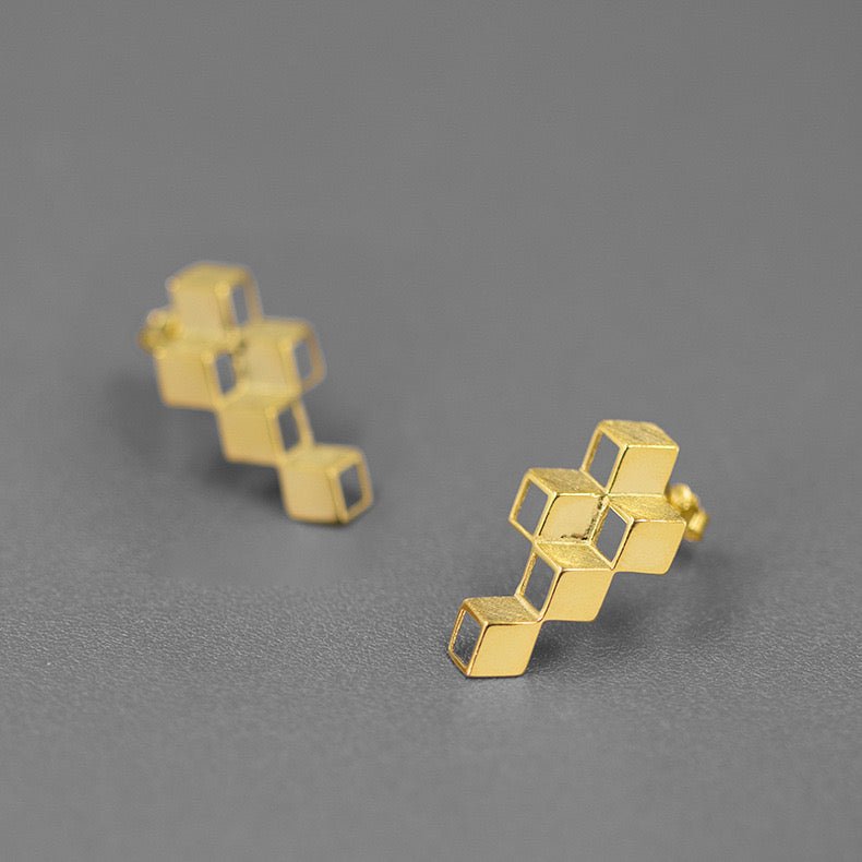 Magic Cube Earrings - OrientGem