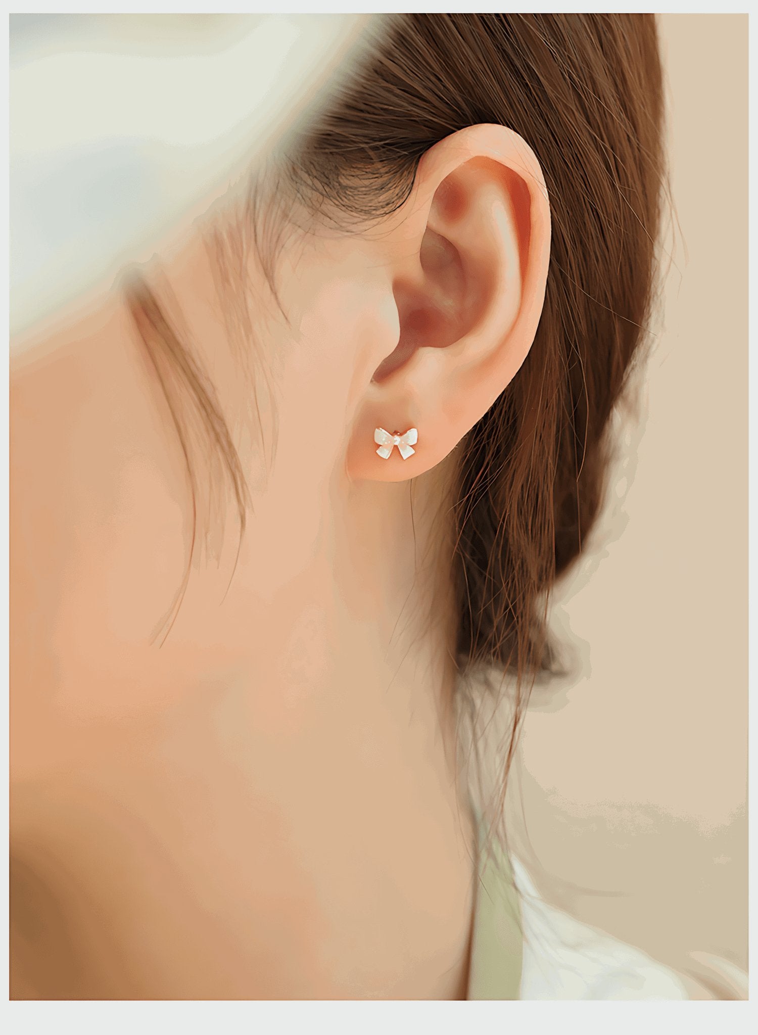 Mini Butterfly Jade Earrings, detail view of the handcrafted natural stone earrings