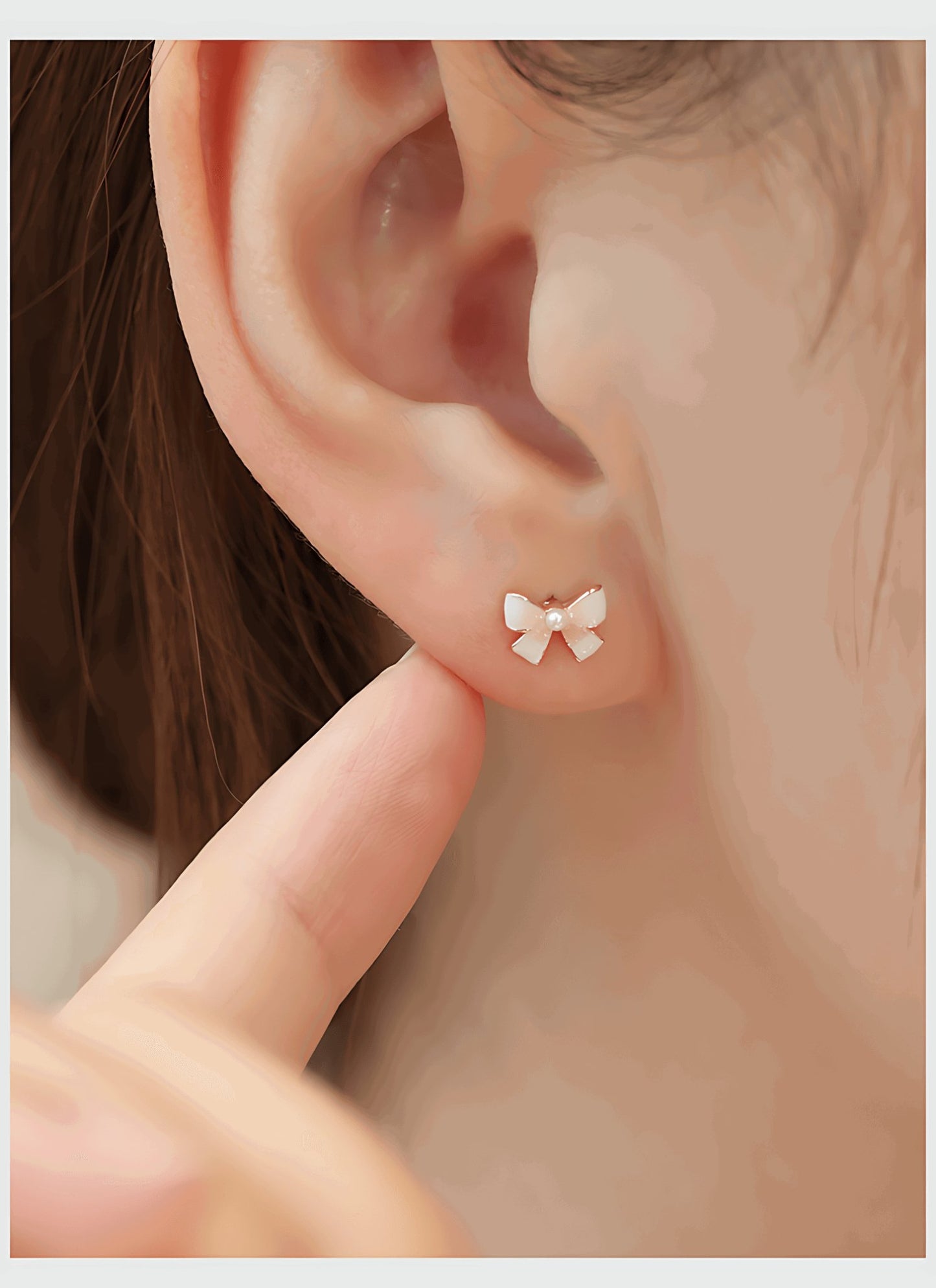 Mini Butterfly Jade Earrings, detail view of the handcrafted natural stone earrings