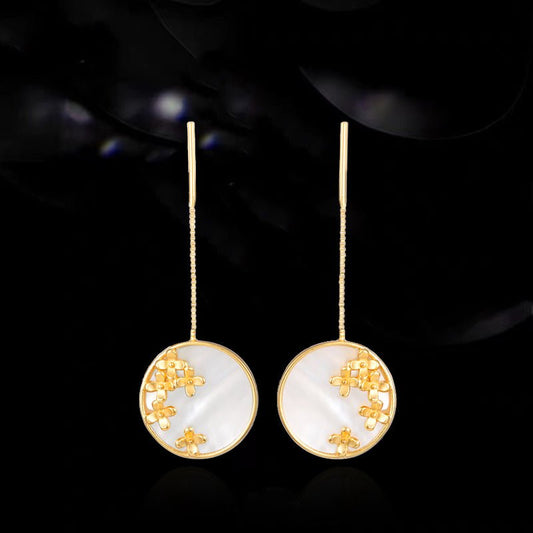 Mother of Pearl Earrings, handcrafted pearl earrings in artisan jewelry