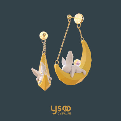 Napping Bunny Earrings - OrientGem