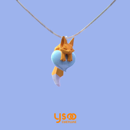 Napping Fox Luminous Necklace - OrientGem