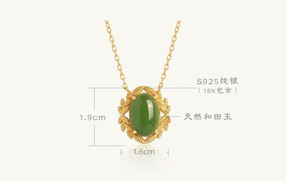 Olive Branch Jade Necklace｜Stylish Jade Jewelry - OrientGem