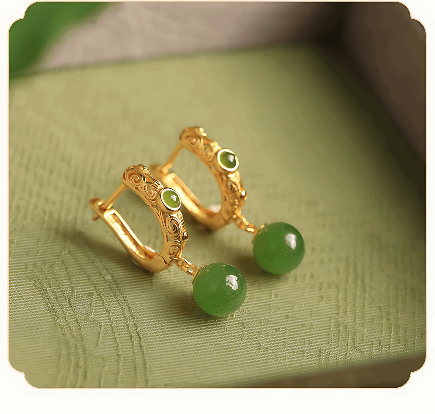 Palace Jade Earrings | Jade Jewelry - OrientGem