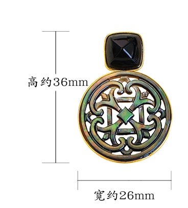 Palace Necklace, detail view of the handcrafted silver earrings