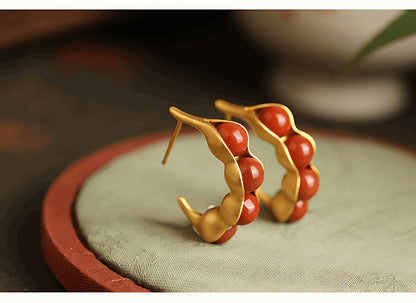 Peas Pod Jade Earrings -Jade Jewelry - Silver Earrings - Silver Jewelry - Sterling Silver Earrings - ORIENTGEM