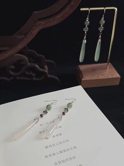 Egret Jade Earrings