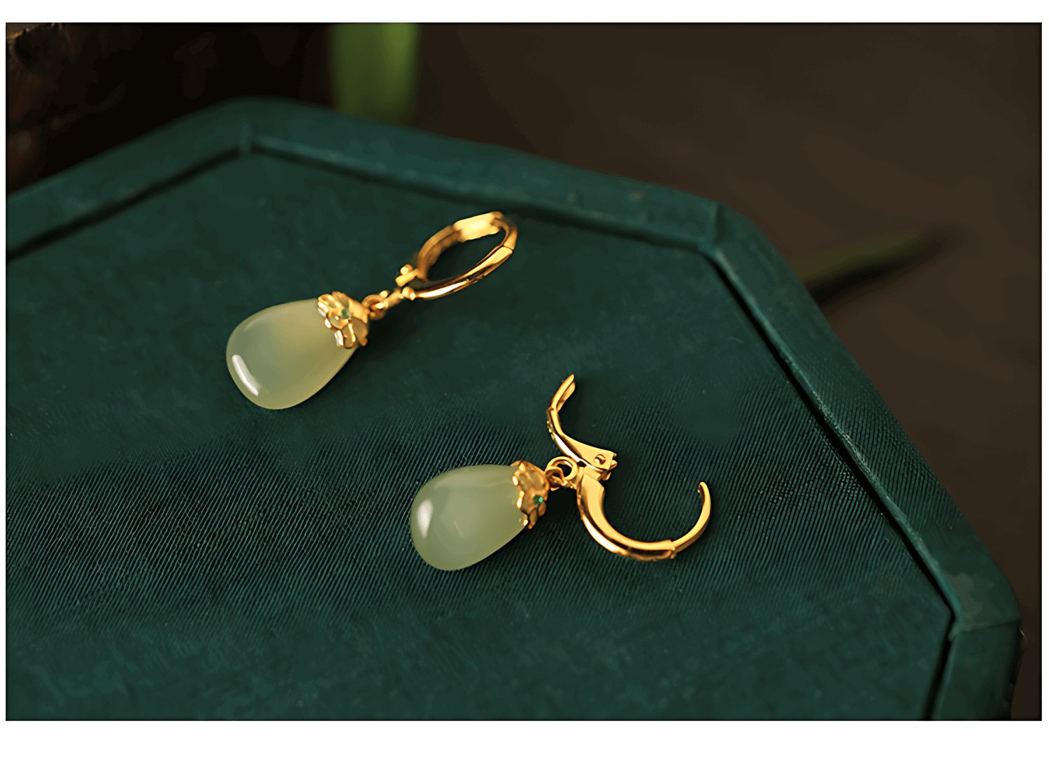 Raindrop Jade Earrings | Jade Jewelry - OrientGem