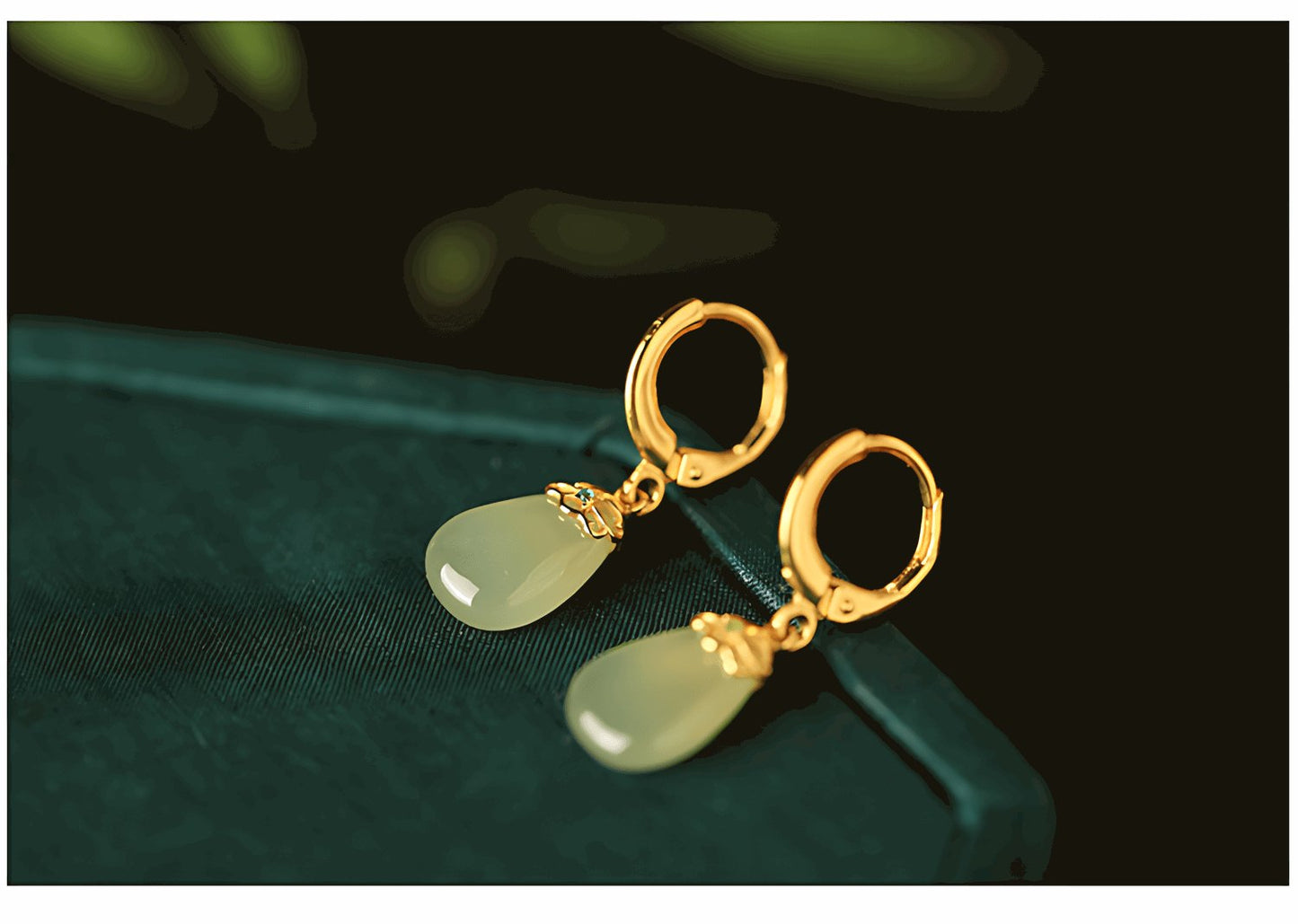 Raindrop Jade Earrings | Jade Jewelry - OrientGem