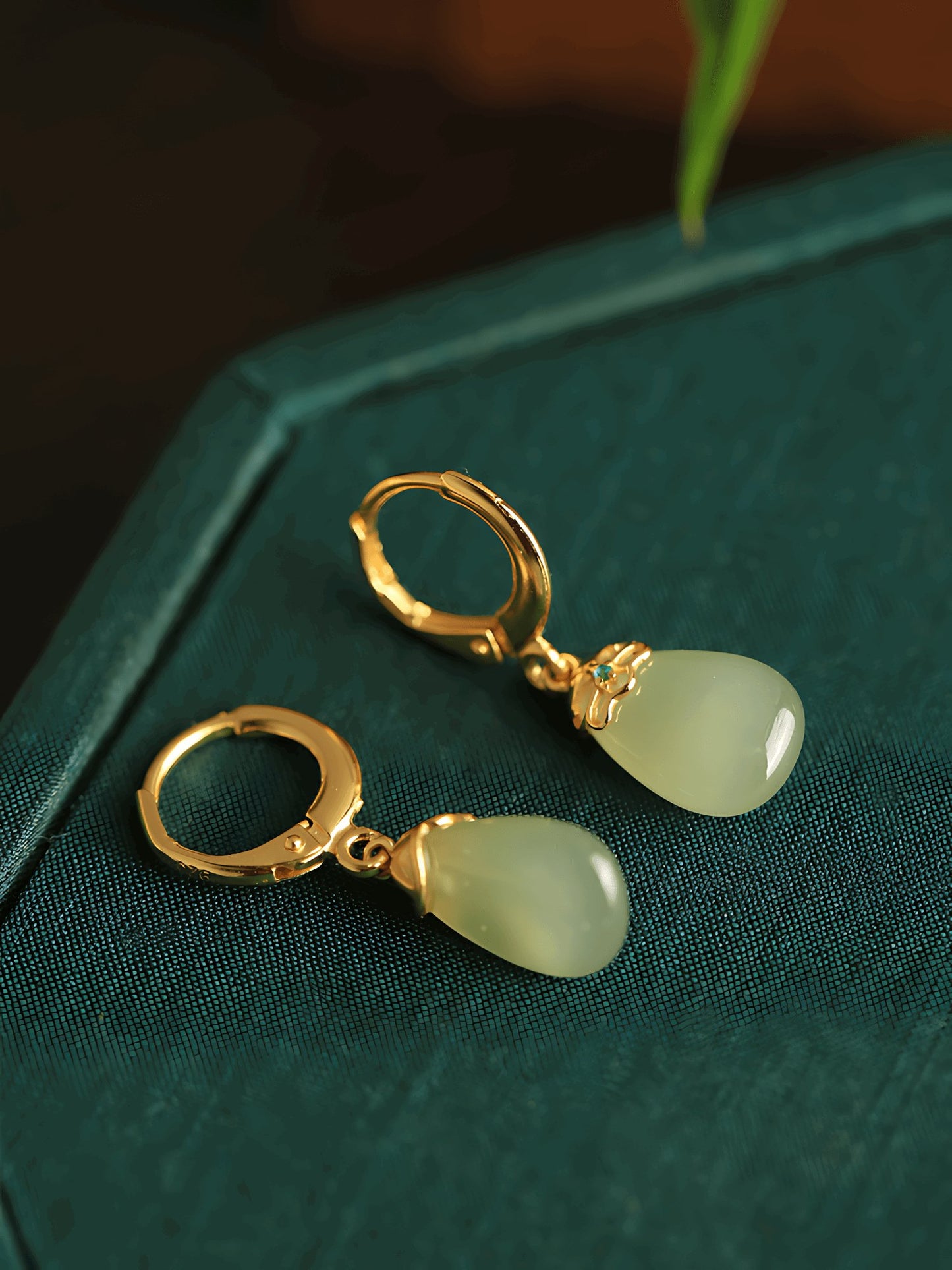 Raindrop Jade Earrings | Jade Jewelry - OrientGem