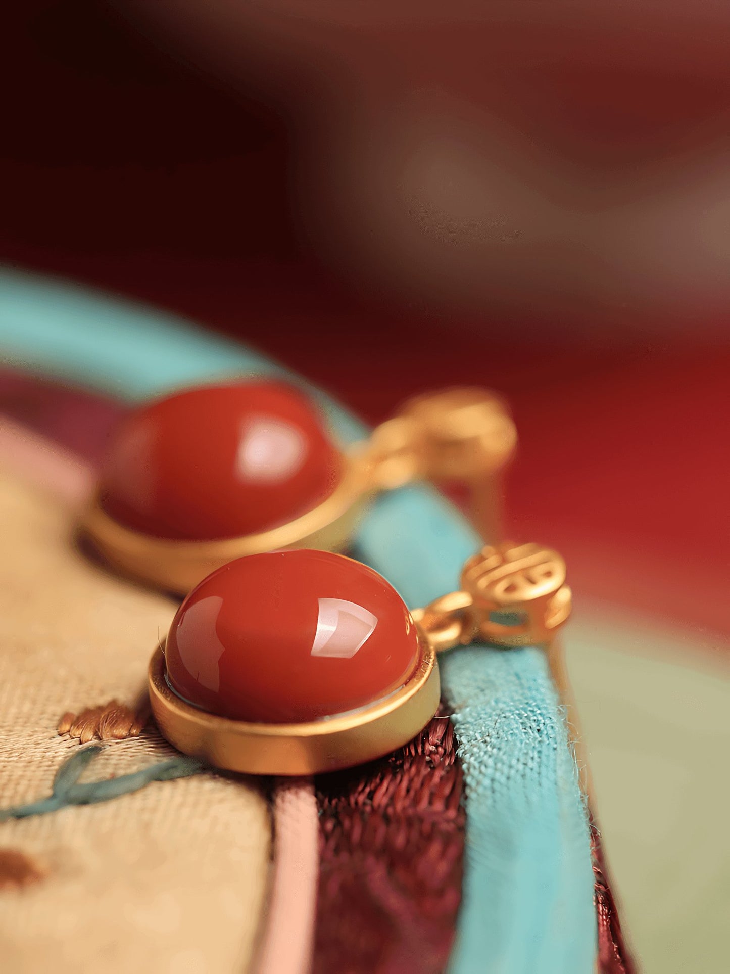 Red Agate Jade Earrings | Jade Jewelry - OrientGem