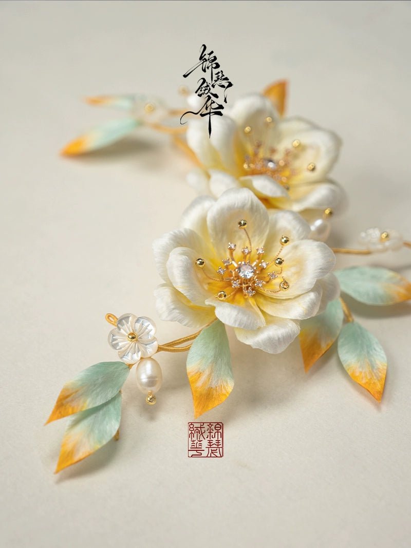 RuoXiangXi Velvet flower | Handmade Jewelry - Hairpin - ORIENTGEM