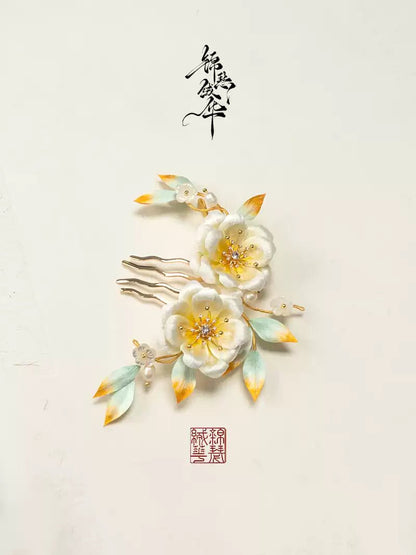 RuoXiangXi Velvet flower | Handmade Jewelry - Hairpin - ORIENTGEM