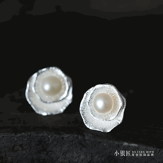 Silver Pearl Stud Earrings | Silver Jewelry - OrientGem