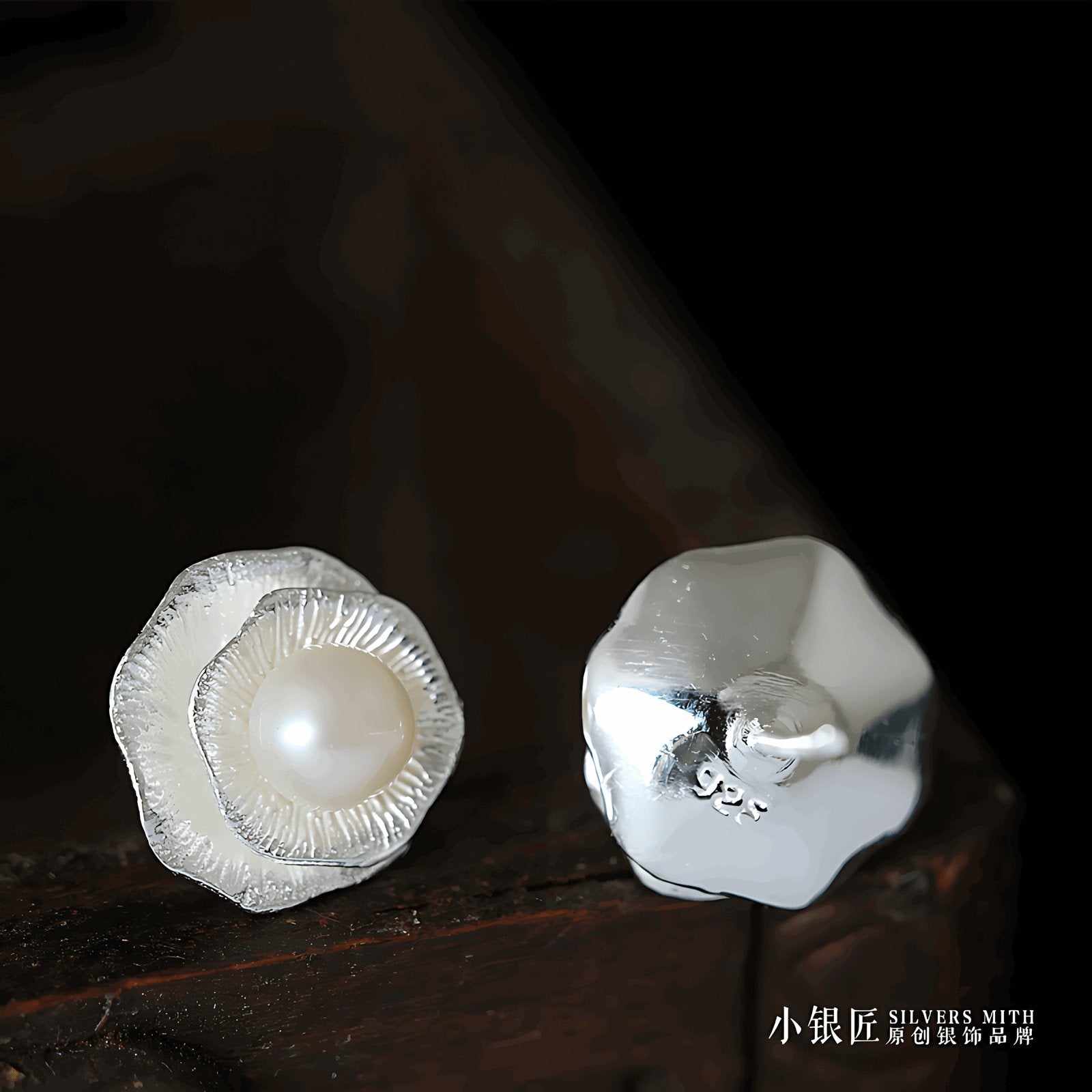 Silver Pearl Stud Earrings | Silver Jewelry - OrientGem