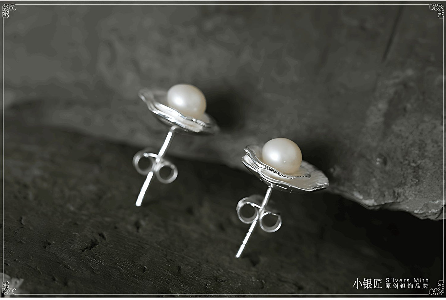 Silver Pearl Stud Earrings | Silver Jewelry - OrientGem