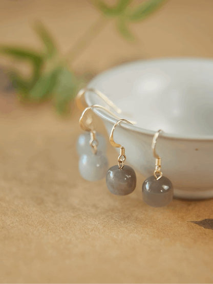 Smoky Jade Earrings | Jade Jewelry - OrientGem