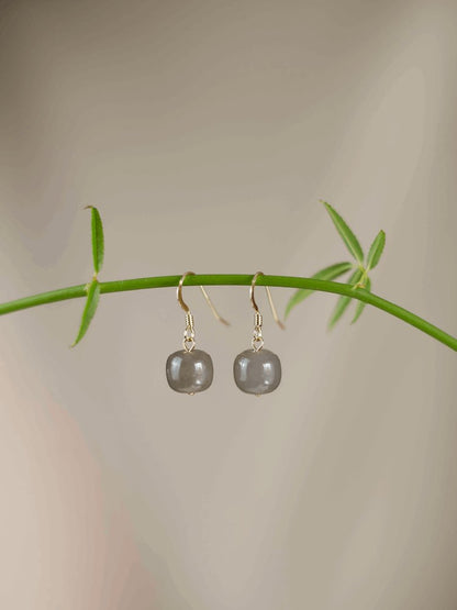 Smoky Jade Earrings | Jade Jewelry - OrientGem