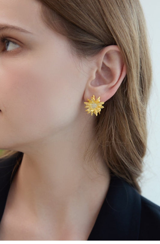 Sunflower Earrings - earring - ORIENTGEM