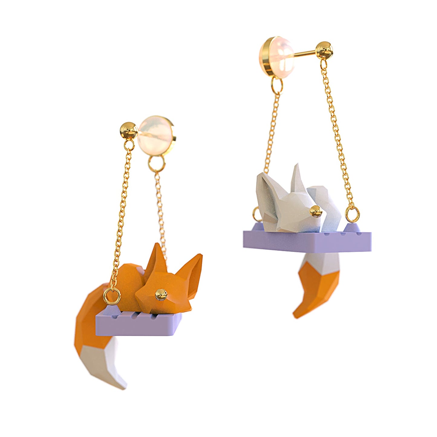 Swing Fox Earrings - OrientGem