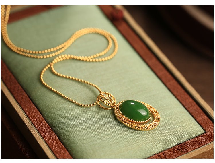 Teardrop Pendant Jade Necklace | Jade Jewelry - OrientGem