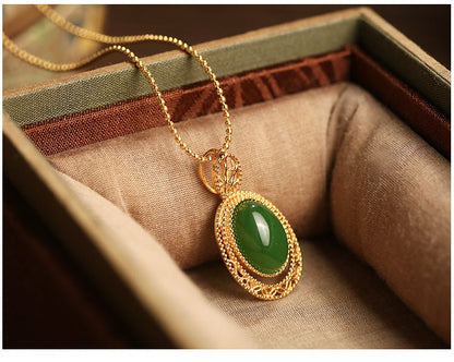 Teardrop Pendant Jade Necklace | Jade Jewelry - necklace - ORIENTGEM
