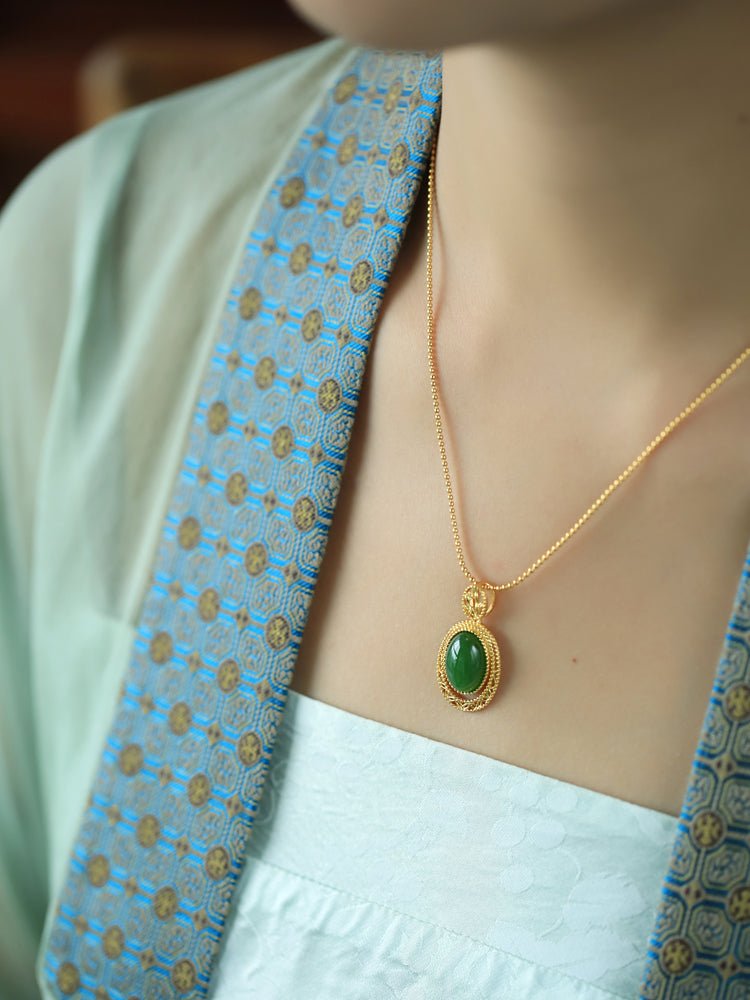 Teardrop Pendant Jade Necklace | Jade Jewelry - OrientGem