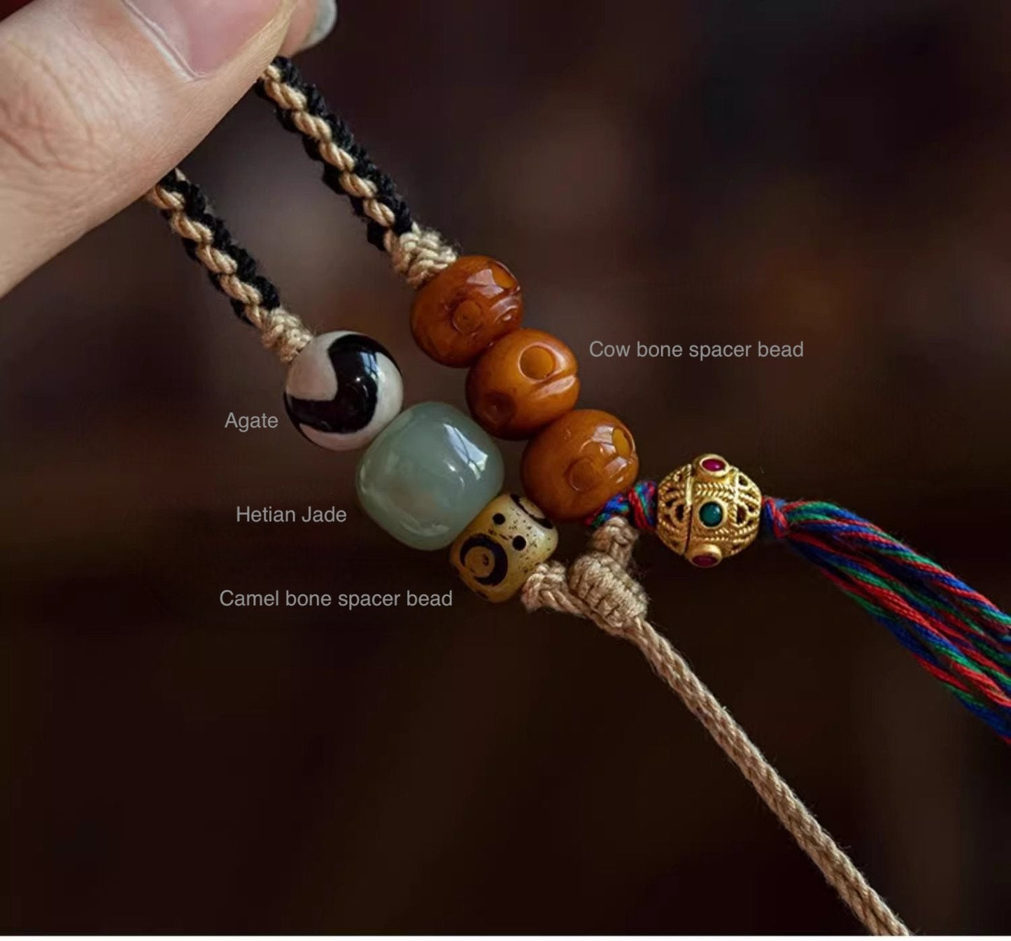 Thangka Necklace + Handmade Rope - necklace - ORIENTGEM