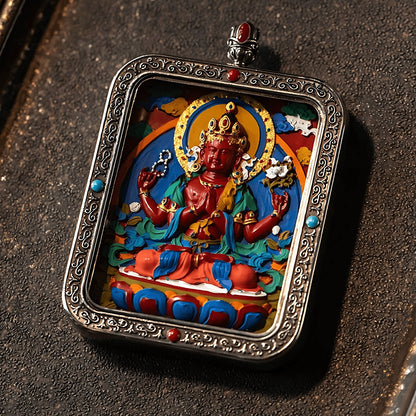 Thangka Necklace + Handmade Rope - necklace - ORIENTGEM