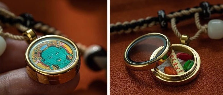 Thangka Necklace + Handmade Rope - necklace - ORIENTGEM