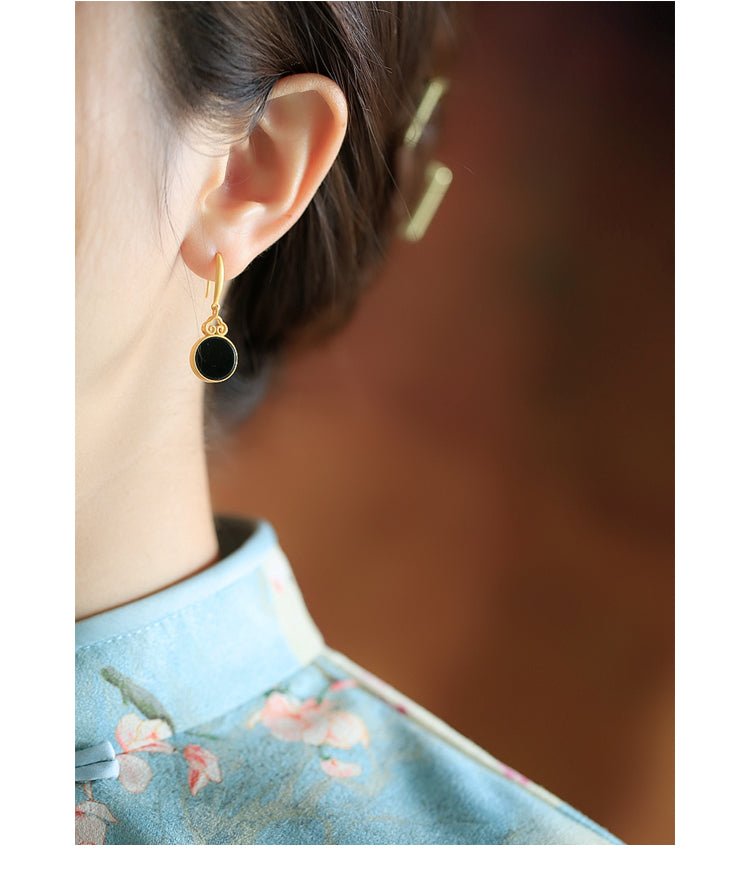 Tranquil Jade Bloom Earrings - OrientGem