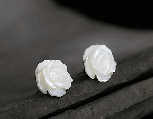 Whiterose Earrings - OrientGem