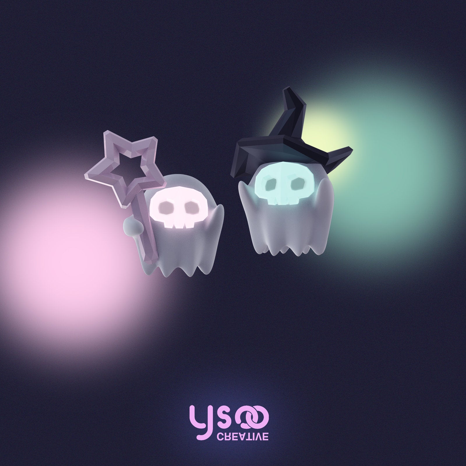 Wizard Ghost Luminous Earrings - OrientGem