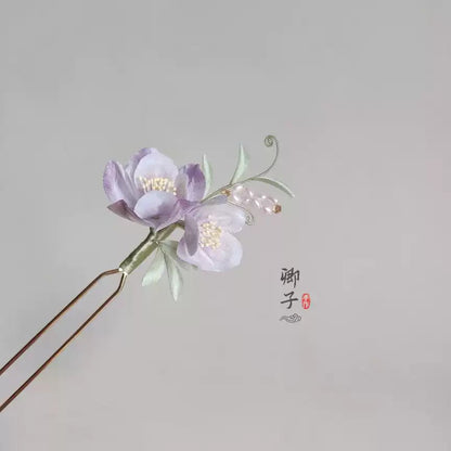 ZheQiongZhi Ronghua Flower Hairpin - Velvet Flower - ORIENTGEM